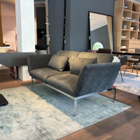 Brühl - Sofa Roro Medium Stoff 2813 38 Grau Gestell Metall Chrom Höhenverstellbar - 5