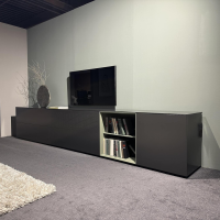 Piure - Sideboard Nex Side Lack Matt P44 Graphit Grau P35 Green Grün Inklusive Akustikfront Und Kabelauslass - 9