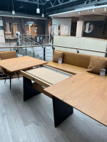 K+W - Funktionstisch Vari Platte Echtholzfurnier Asteiceh Natur Wangen MDF Schwarz Struktur Mit Synchronauszug - 6