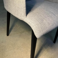 Walter Knoll - Stuhl Liz Wood 1321 Stoff Glint Ash Grau Gestell Eiche Schwarz Geflammt Geölt Inklusive Kunststoffgleiter - 10