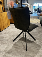 Natura - 4er-Set Stuhl Nottingham Stoff Microfaser Aberdeen Anthrazit Stativ Gestell Eisen Schwarz - 8