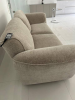 Edra - Sofa Grande Soffice Zweisitzer Stoff Tasty Soft T8575-21 Grau - 5