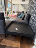 IP Design - Sofa Cube Air Fabric Mara IP1763 494 Gray Feet Metal Skid Black With Cushions - 2