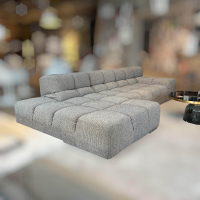 B&B Italia - Ecksofa Tufty-Time Stoff Liseo  2552815 Tweed Créme-Blau Füße Kunststoff Schwarz - 7