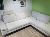 Natura - Ecksofa Houston Stoff 4 Carmen 01 Naturel Weiß Grau Gestell Metall Schwarz Pulverbeschichtet - 10
