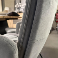 KFF - Sitzgruppe Arva Stitch Stoff Seven Dolphine 180 Grau Gestell Metall Anthrazit - 5