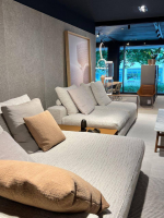 Flexform - Wohnlandschaft Groundpiece Stoff Everyday Extra 880 ohne Dekokissen mit Tisch - 6