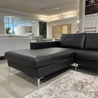 Erpo - Ecksofa CL 820 Leder Schwarz 43.136 Aluminium Fuß - 2