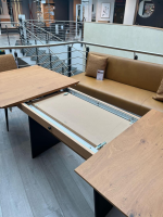 K+W - Funktionstisch Vari Platte Echtholzfurnier Asteiceh Natur Wangen MDF Schwarz Struktur Mit Synchronauszug - 3
