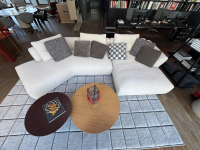Cassina - Sofa Sengu Bold Stoff Look Corda Grau Weiß ohne Dekokissen - 4