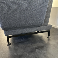 Brühl - Funktionssofa Moule Stoff 3650 96 Grau Kufe Schwarz Pulverbeschichtet Inklusive Drehsitz Beidseits - 3