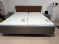 Musterring - Polsterbett Kara Frame Feinschliff Grigio Stoff Trend Cord 2 Rot ohne Lattenrost ohne Matratzen - 4