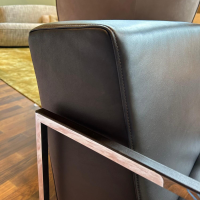 Walter Knoll - Sessel Sen Leder Elen 1221 Darkbrown Braun Gestell Stahl Hochglanz Verchromt - 5