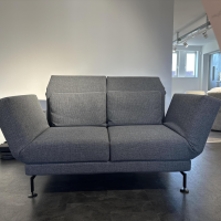 Brühl - Funktionssofa Moule Stoff 3650 96 Grau Kufe Schwarz Pulverbeschichtet Inklusive Drehsitz Beidseits - 6