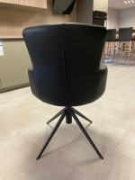 MCA Furniture - Armlehnstuhl Mecana Stoff Chenilleoptik Anthrazit Gestell Metall Schwarz (5 Stk. Verfügbar) Matt Drehbar - 3
