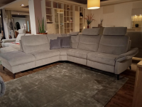himolla - Ecksofa Planopoly 1468 Stoff 14 Aqua Clean 04 Stein Grau Füße Metall Anthrazit Pulverbeschichtet Mit Elektrischer Funktion - 2