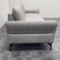 himolla - Sofa 3-Sitzer 1580 82 Q44 Leder 22 Softnappa Asche Grau Füße Anthrazit - 3