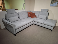 Sit & More - Ecksofa Altea Stoff Cora Clean Silver Füße Schwarz - 2