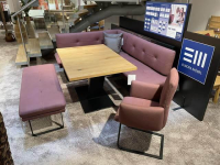K+W - Essgruppe Vari Stoff 0755-15 Bordeaux Rot mit Tisch Eisteiche Furniert - 4
