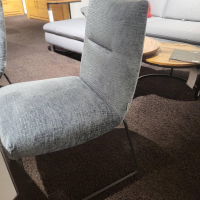 Natura - 4er Set Stuhl Calgary Chenillestoff Hellblau Kufe Metall Anthrazit Pulverbeschichtet - 6