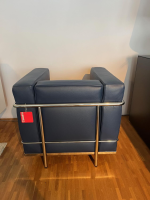 Cassina - Sessel LC2 Fauteuil Grand Confort Petit Modele Durable Leder Blu Oceano - 3