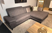 Steinpol - Ecksofa Concerto Stoff Bullus Anthrazit Füße Chrom Schwarz Inklusive Kissen - 4