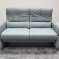 himolla - Sofa 2,5-Sitzer 6001 87 N42 Vorziehcouch Mit Abklappbaren Seitenteilen Leder 22 Soft Nappa Jade Grau Grün - 3