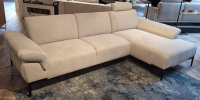 Rom - Ecksofa Wave Stoff Wandoo Naturelle Beige Füße Schwarz Lackiert - 10