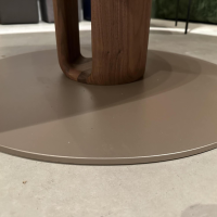 Rodam - Esstisch Sqround Ast Nussbaum Hartwachssiegel Bodenplatte Sahara Beige Mit Auszug - 2