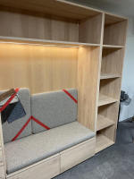 Team 7 - Regal Kids Mit Sitznische Stoff Ripley Rl10 Beige Korpus Erle Weißöl Mit Beleuchtung - 8