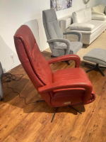 Activineo - Sessel Boss Leder L30 WL Rouge Rot Gestell Metall Schwarz - 10