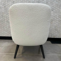 Walter Knoll - Sessel 375 10 Stoff Sonderstoff Creme Weiß Beige Gestell Massivholz Eiche Schwarz Geflammt Geölt - 4