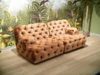 Bretz - Polstergarnitur Sofa Cocoa Island Stoff 65 BOH54 Boheme Rosewood Braun Anbauteil klein mit Armlehne - 2