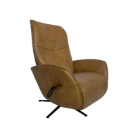 himolla - Relaxsessel 7928 Easyswing M Longlife Leder Eleganza Mais Braun Sternfuß Edelstahloptik Drehbar - 7