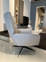 Comfort Republic - Drehsessel Maximilian Stoff Catona 2a Beige Gestell Metall Schwarz - 4