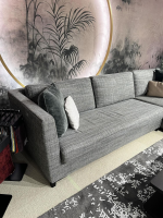 Christine Kröncke - Ecksofa Hailey Stoff Chameleon Salvia 4145 085 Grau Fuß Matt Schwarz Pulverbeschichtet - 6