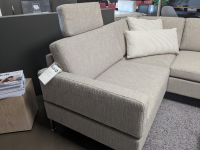 Brühl - Ecksofa Alba Stoff36 0045 Creme Füße Verchromt mit Verstellfunktionen - 7