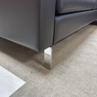 COR - Ecksofa Conseta Leder 284 Mocca Schwarz Braun Schmalfüße Verchromt Inklusive Kissen - 6