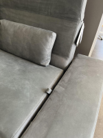 Brühl - Sofa Tomo Compact 2-Sitzer Leder Taron 99 Schwarz Winkelfuß Verchromt Höhenverstellbar - 6