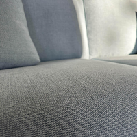 Erpo - 2er-Set Sofa Modena Stoff Prairie 2022 45 Blau Füße Metall Hochglanz Verchromt Mit Verstellung Inklusive Hocker - 6