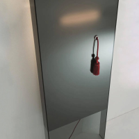 Glas Italia - Diva Spiegel Rauchglas Geklebt Korpus Metall Grau Schwarz Mit Beleuchtung - 4