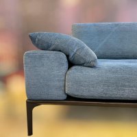Bielefelder Werkstätten - Sofa Spirit Stoff Sienna BW1717-151 Grau Blau Gestell Metall Schwarz - 7