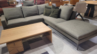 Jori - Ecksofa Tigra Landscape JR 2226 Stoff Siena C0006 Grau Grün Eckfuß Metall Schwarz Lackiert Mit Verstellbarer Armlehne - 6