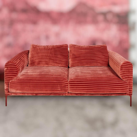 IP Design - Sofa Loop 2/75 Stoff Glory IP1791-262 Rot Füße Rot - 2
