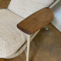 Walter Knoll - Sessel Shinzo Hybrid Outdoor Stoff Portofino Dune Beige Kordel Sand Gestell Metall Sand Beige Pulverbeschichtet Inklusive Hocker - 6