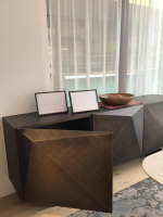 Cattelan Italia - Anrichte Kayak Holz Brushed Bronze Braun Grau Gestell Metall OP69 Matt Graphite Grau - 5