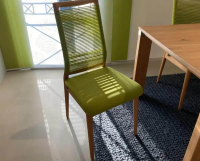 Venjakob - 6er Set Stuhl Jessica Stoff TriTex Limette Grün Gestell Eiche Massiv Geölt - 2