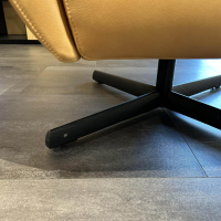 Montis - Sessel George Leder Cognac Braun Gestell Drehfuß Eiche Carbon Schwarz - 6