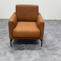 Johann Jakob - Sessel 1360 04 E44 Leder 27 Leonessa Almond Braun Gestell Metall Anthrazit - 7