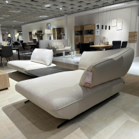 JOOP! - Sofa Living Elements 8169 Stoff JOOPD18 Wolke/ Joop D19 Natur (24) Kufe Anthrazit Pulverbeschichtet - 3